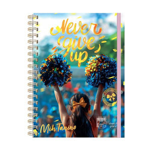 Caderno Mih Tanino - Wire-O - Never Give Up