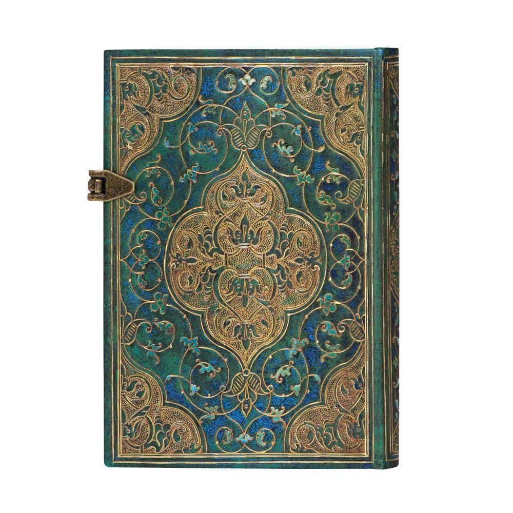 Caderno Paperblanks Midi - Turquoise Chronicles - Pautado Paperblanks