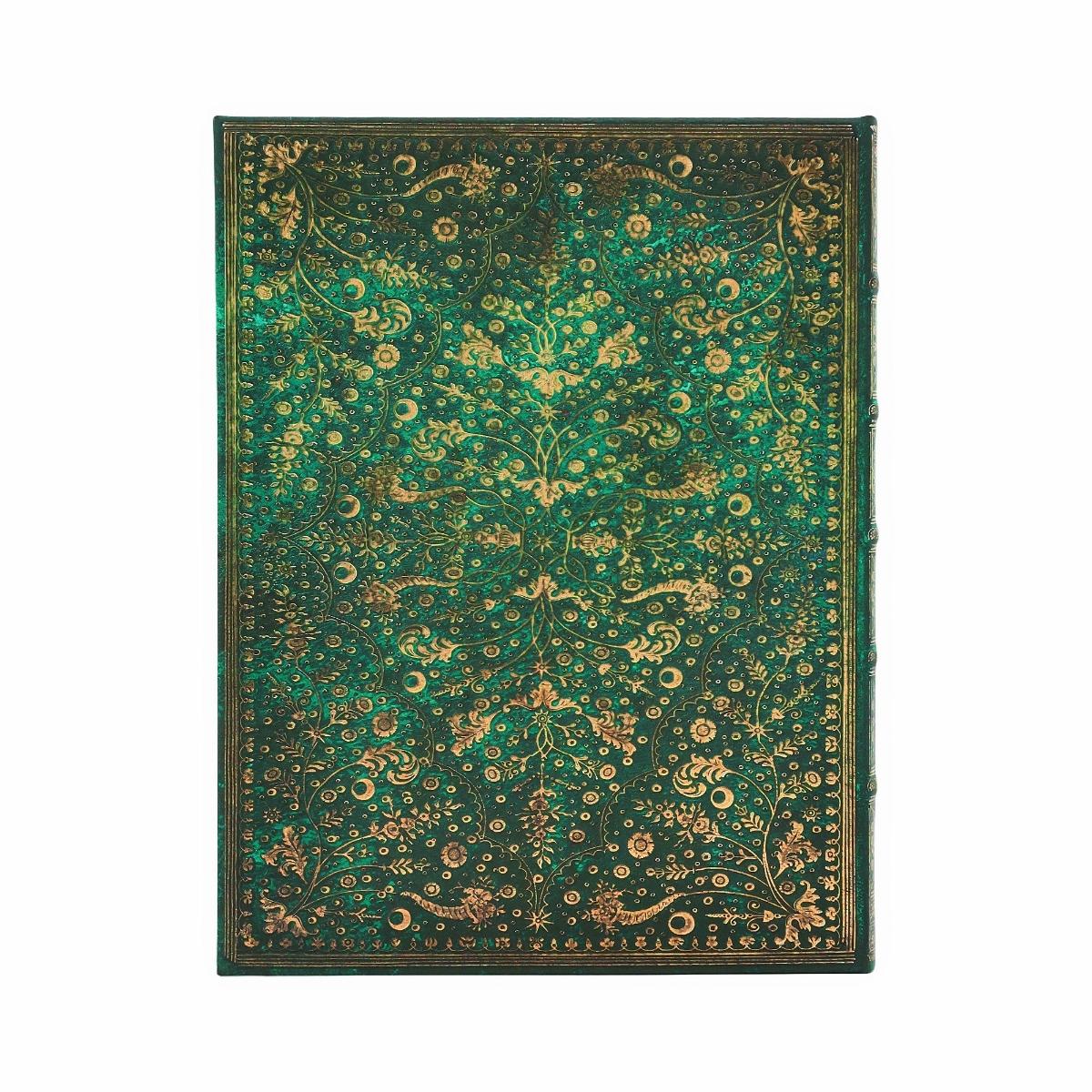 Caderno Paperblanks Ultra - Emerald Flower - Pautado Paperblanks