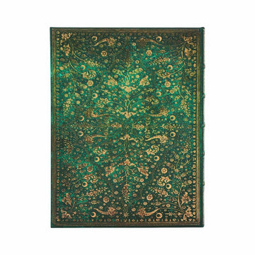 Caderno Paperblanks Ultra - Emerald Flower - Pautado Paperblanks