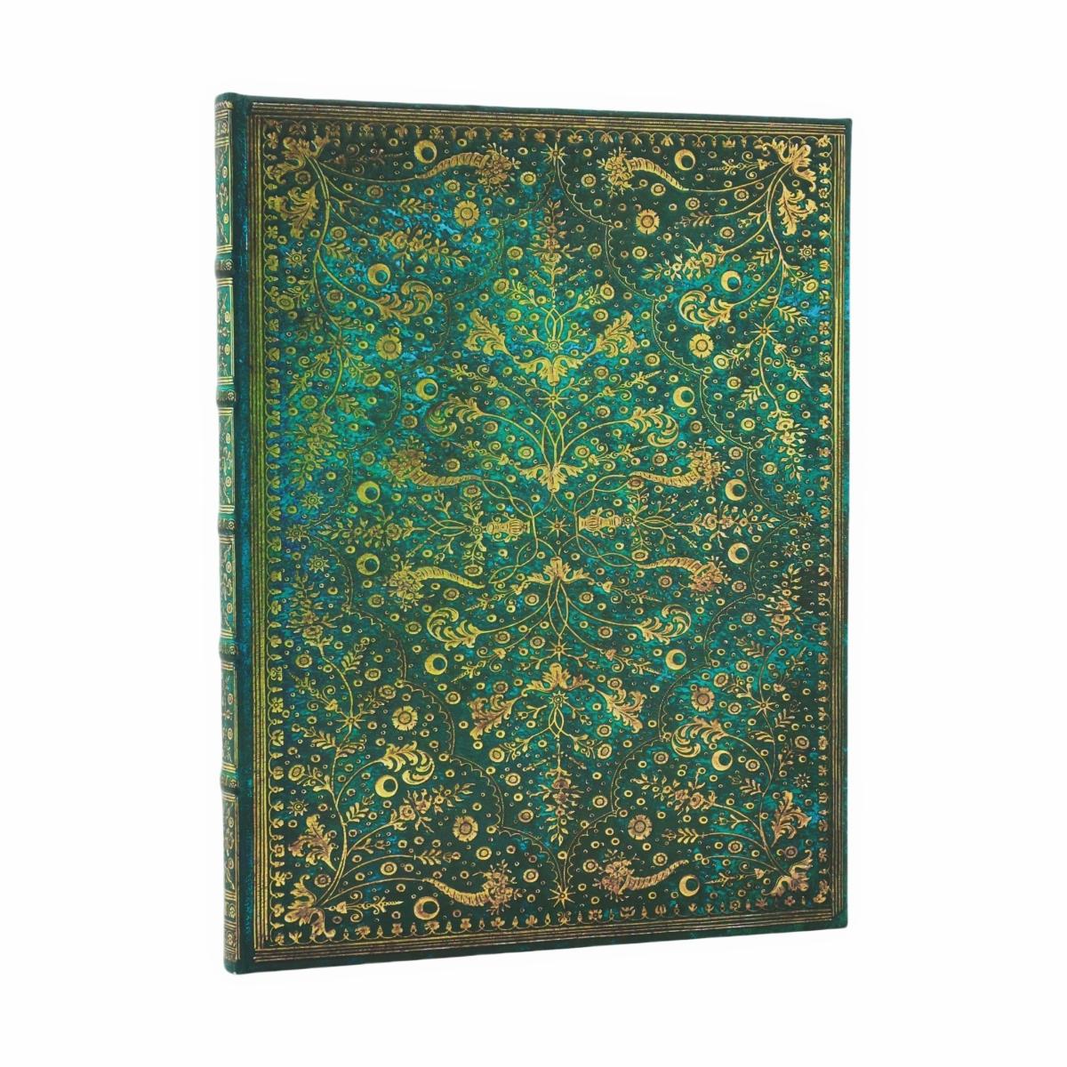 Caderno Paperblanks Ultra - Emerald Flower - Pautado Paperblanks