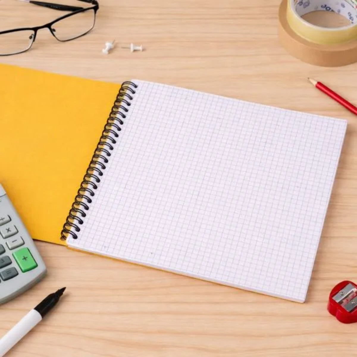 Caderno Quadriculado Rhodia Reverse Book - 21x21cm - 80 folhas Rhodia