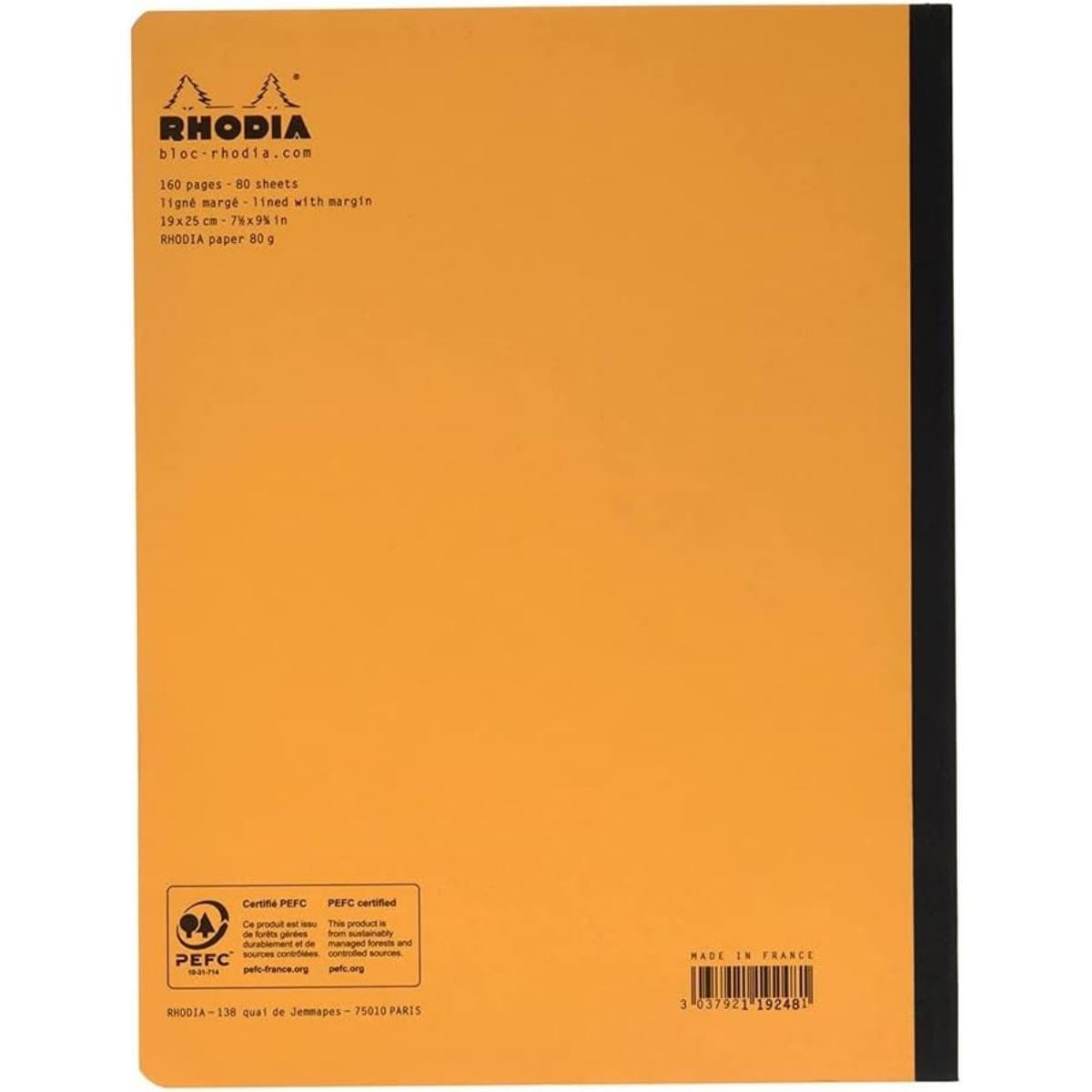 Caderno Rhodia Composition Book 19x25cm 80fl - Orange Rhodia