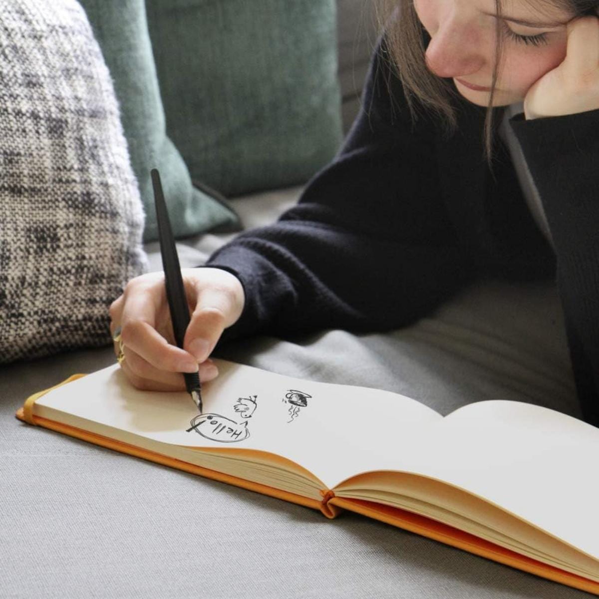 Caderno Rhodia Webnotebook Paysage A5 96FL - Orange Rhodia