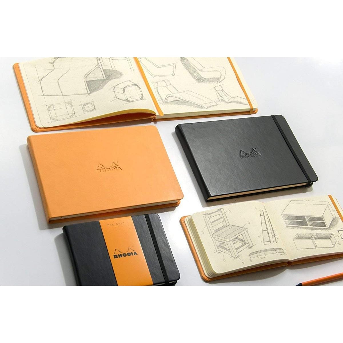 Caderno Rhodia Webnotebook Paysage A5 96FL - Orange Rhodia