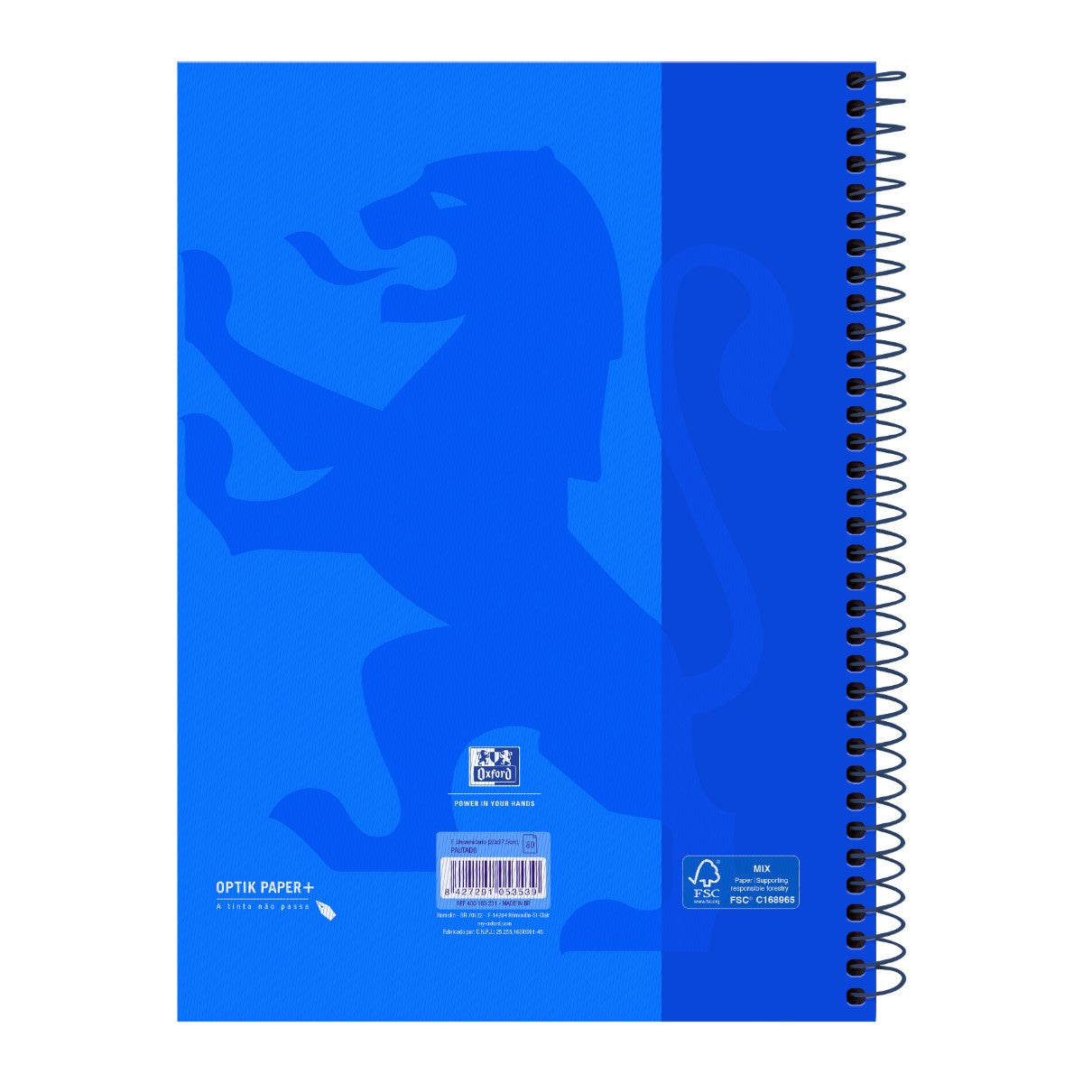 Caderno Universitário Oxford 1 Matéria - 80 Folhas - Azul Oxford