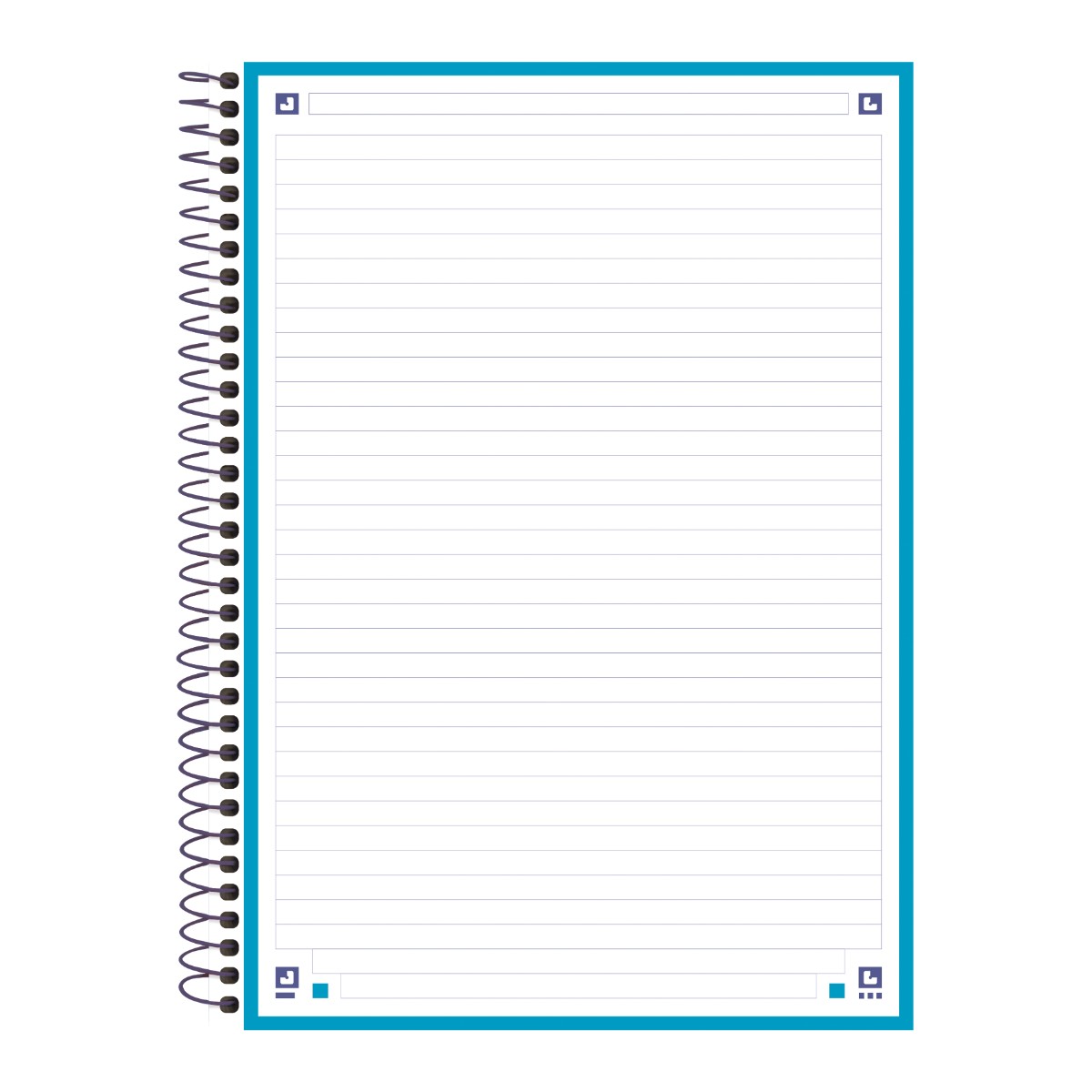 Caderno Universitário Oxford 1 Matéria - 80 Folhas - Azul Pastel Oxford