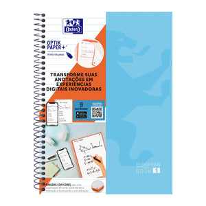 Caderno Universitário Oxford 1 Matéria - 80 Folhas - Azul Pastel