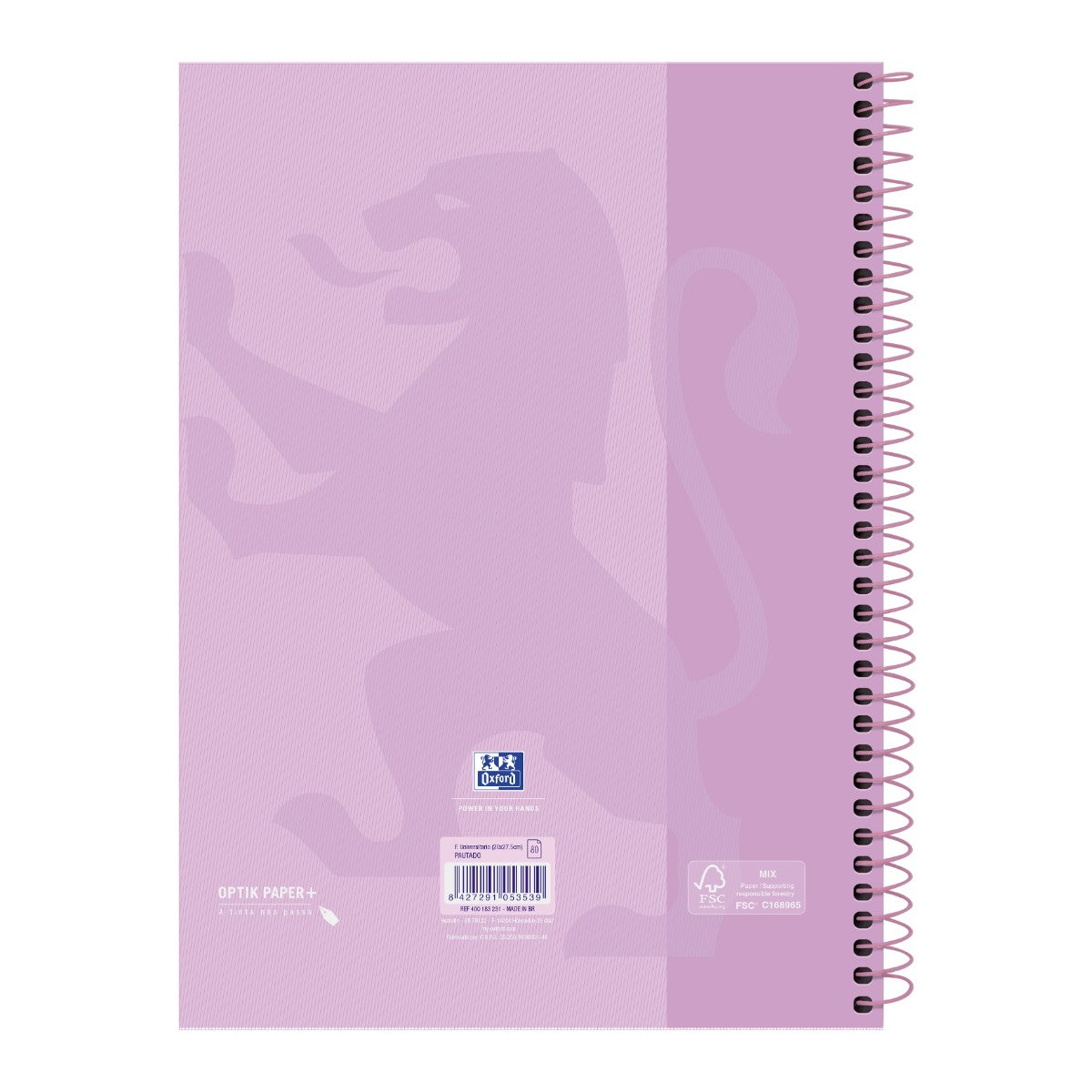 Caderno Universitário Oxford 1 Matéria - 80 Folhas - Lavanda Oxford