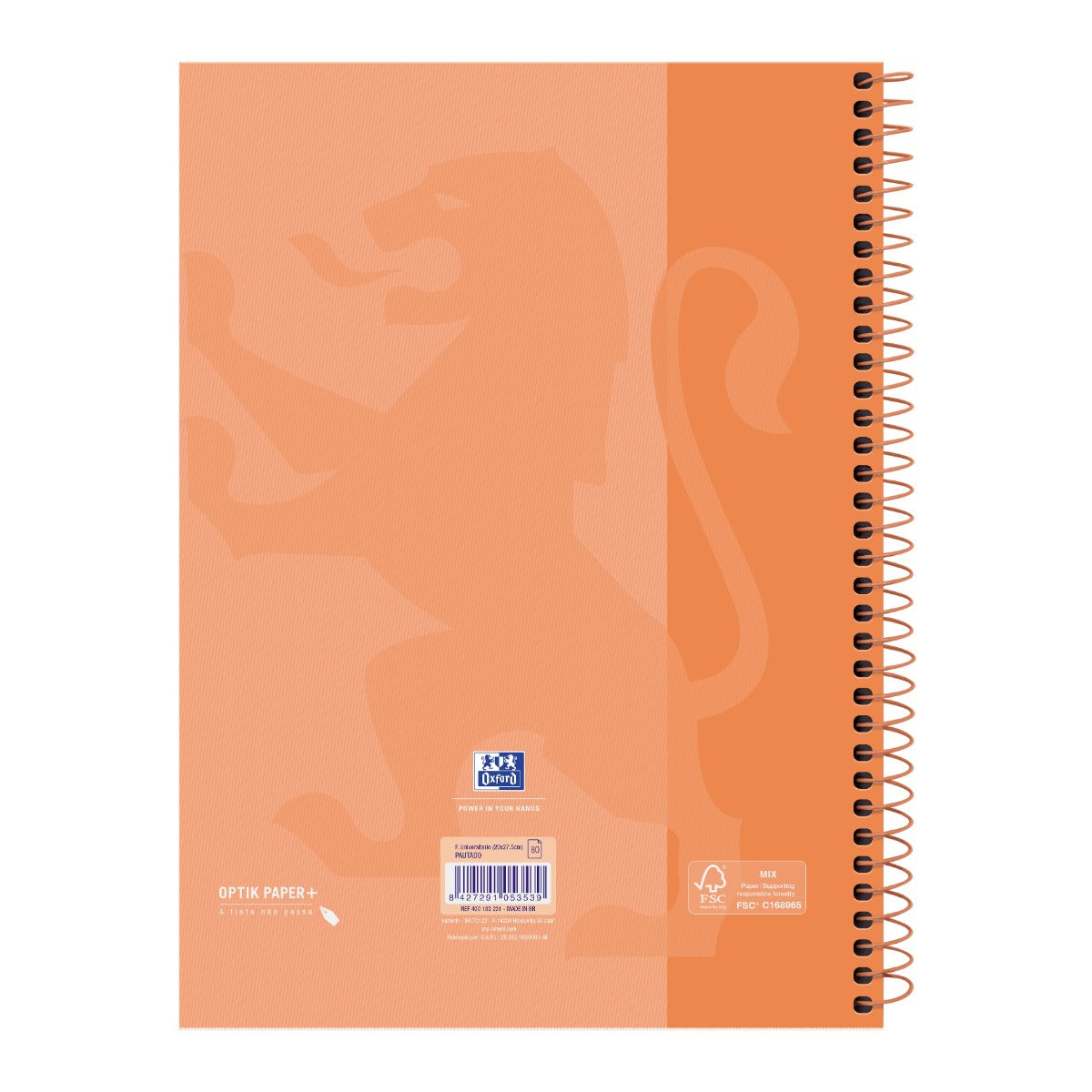 Caderno Universitário Oxford 1 Matéria - 80 Folhas - Peach Oxford