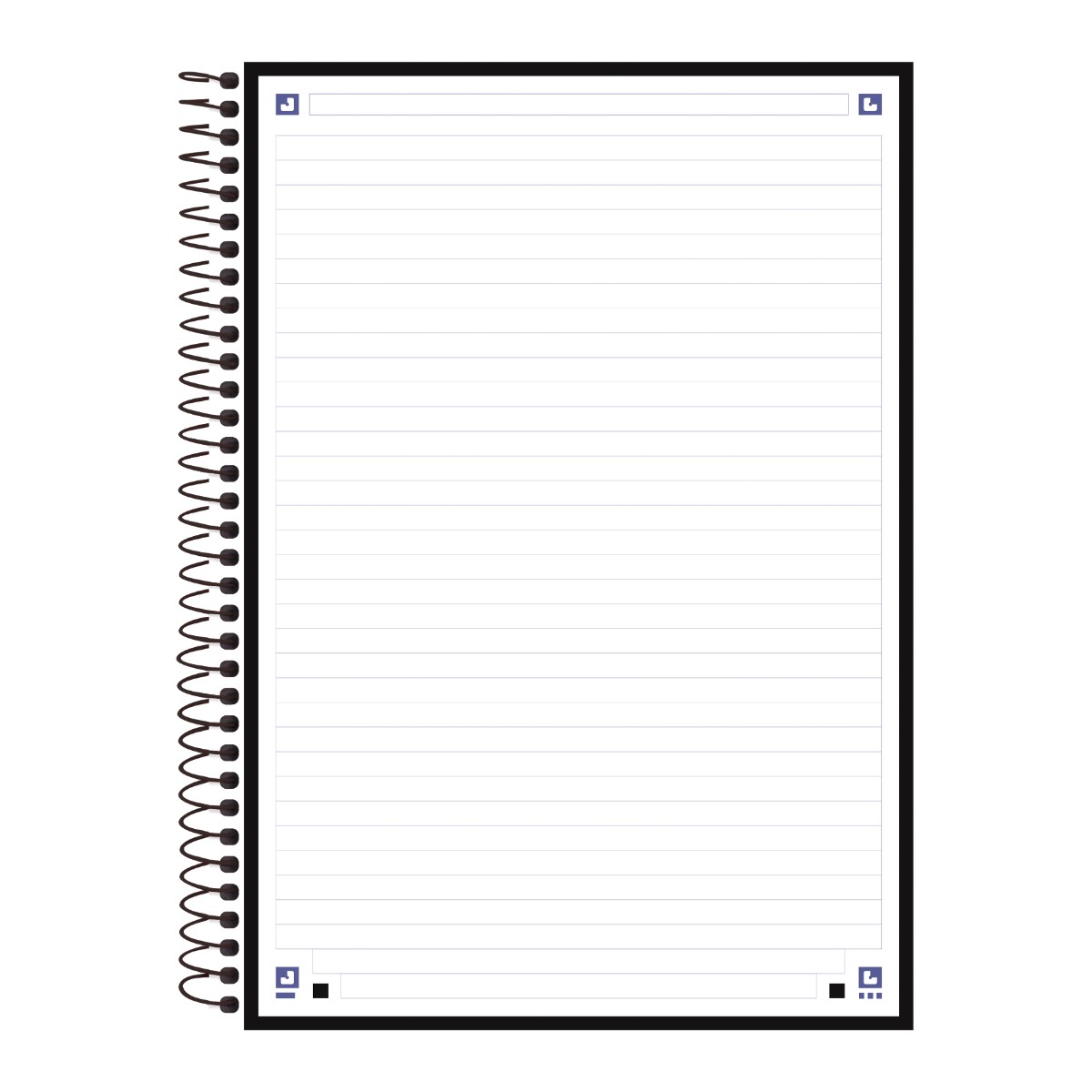 Caderno Universitário Oxford 1 Matéria - 80 Folhas - Preto Livraria Skilo