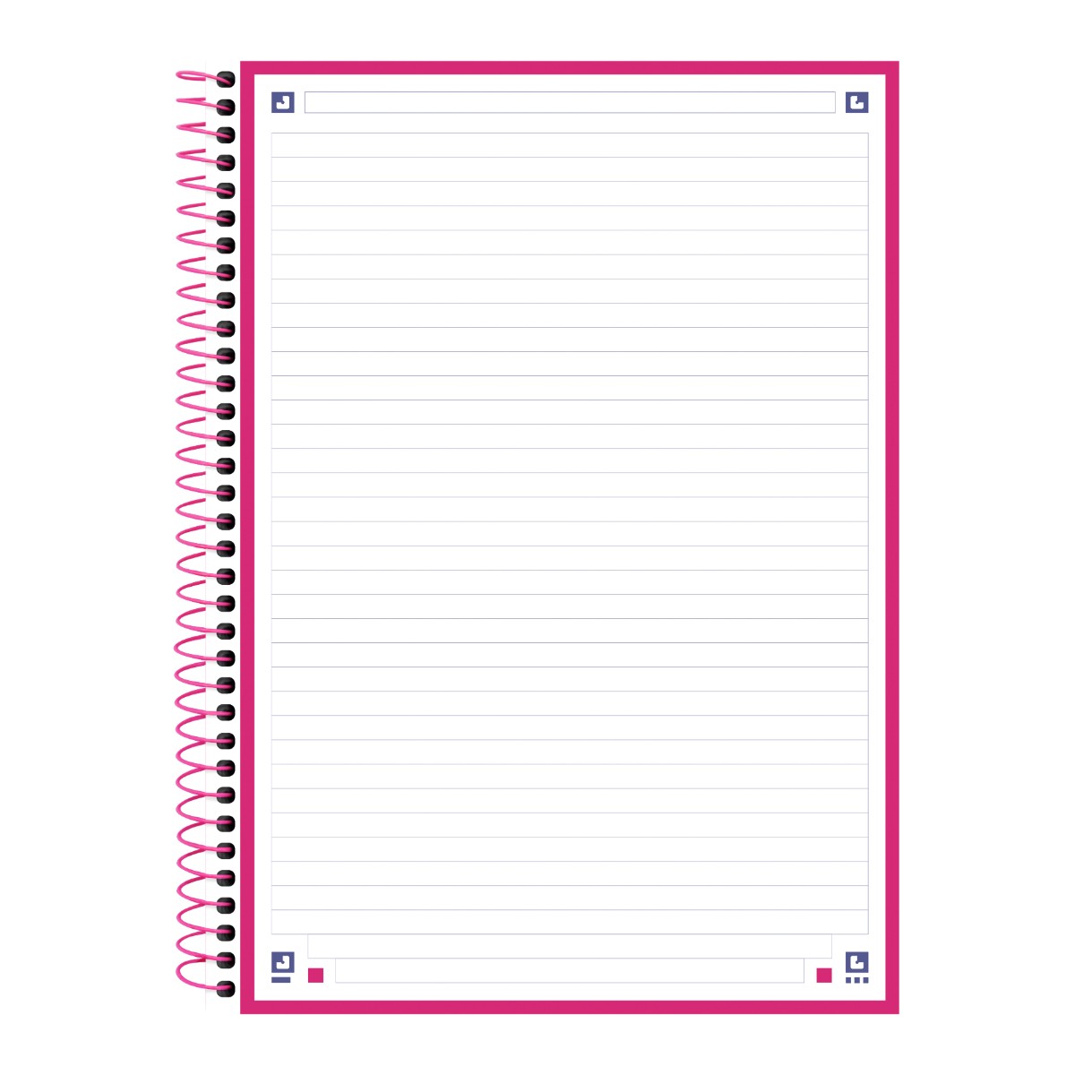 Caderno Universitário Oxford 1 Matéria - 80 Folhas - Rosa Oxford