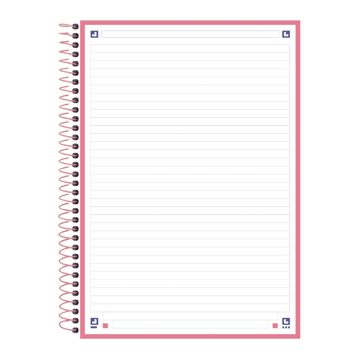 Caderno Universitário Oxford 1 Matéria - 80 Folhas - Rosa Oxford