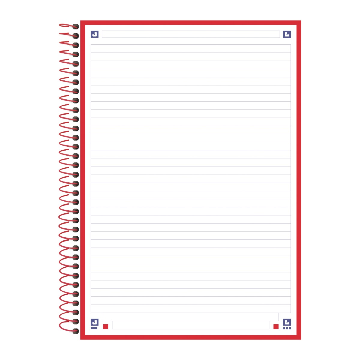 Caderno Universitário Oxford 1 Matéria - 80 Folhas - Vermelho Oxford