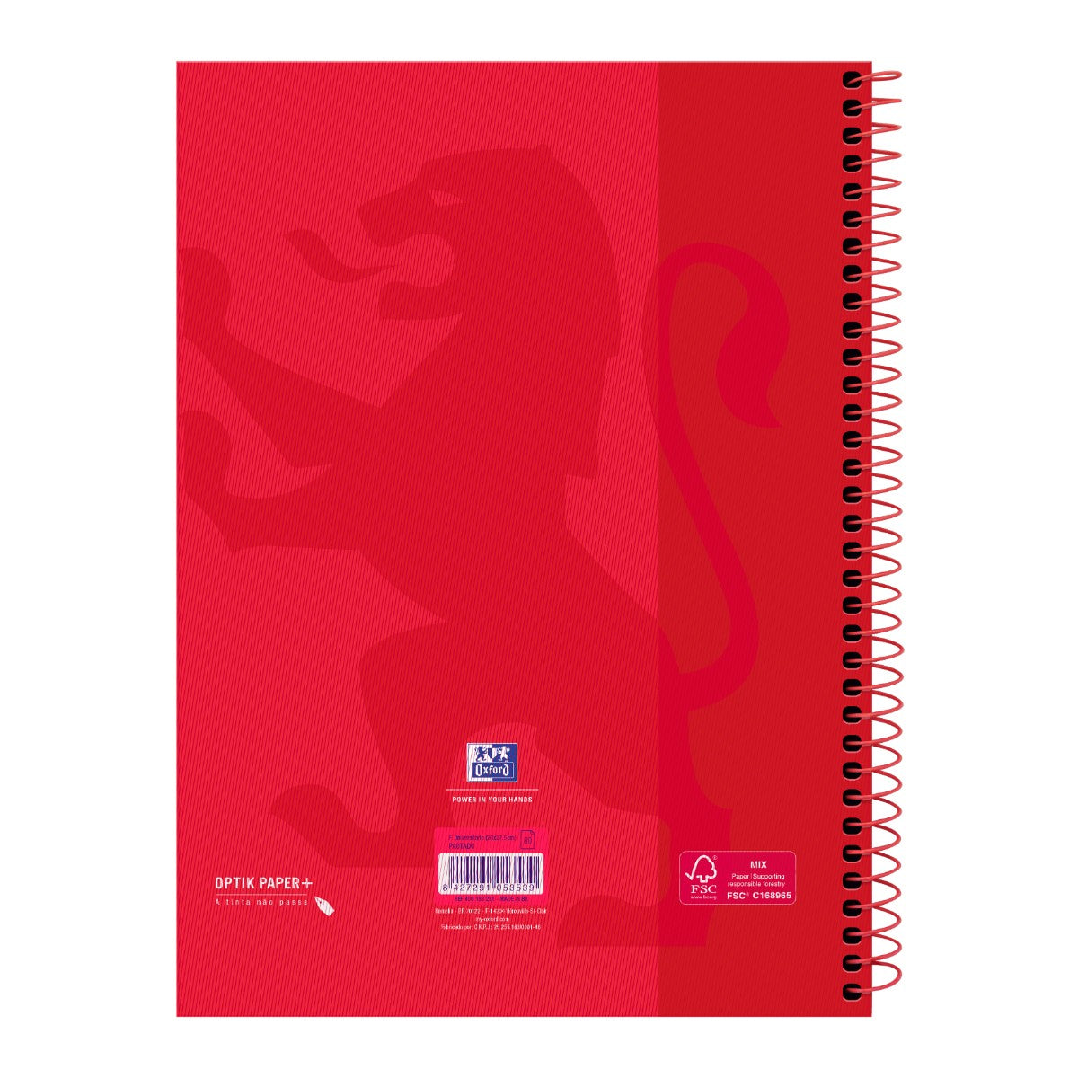Caderno Universitário Oxford 1 Matéria - 80 Folhas - Vermelho Oxford