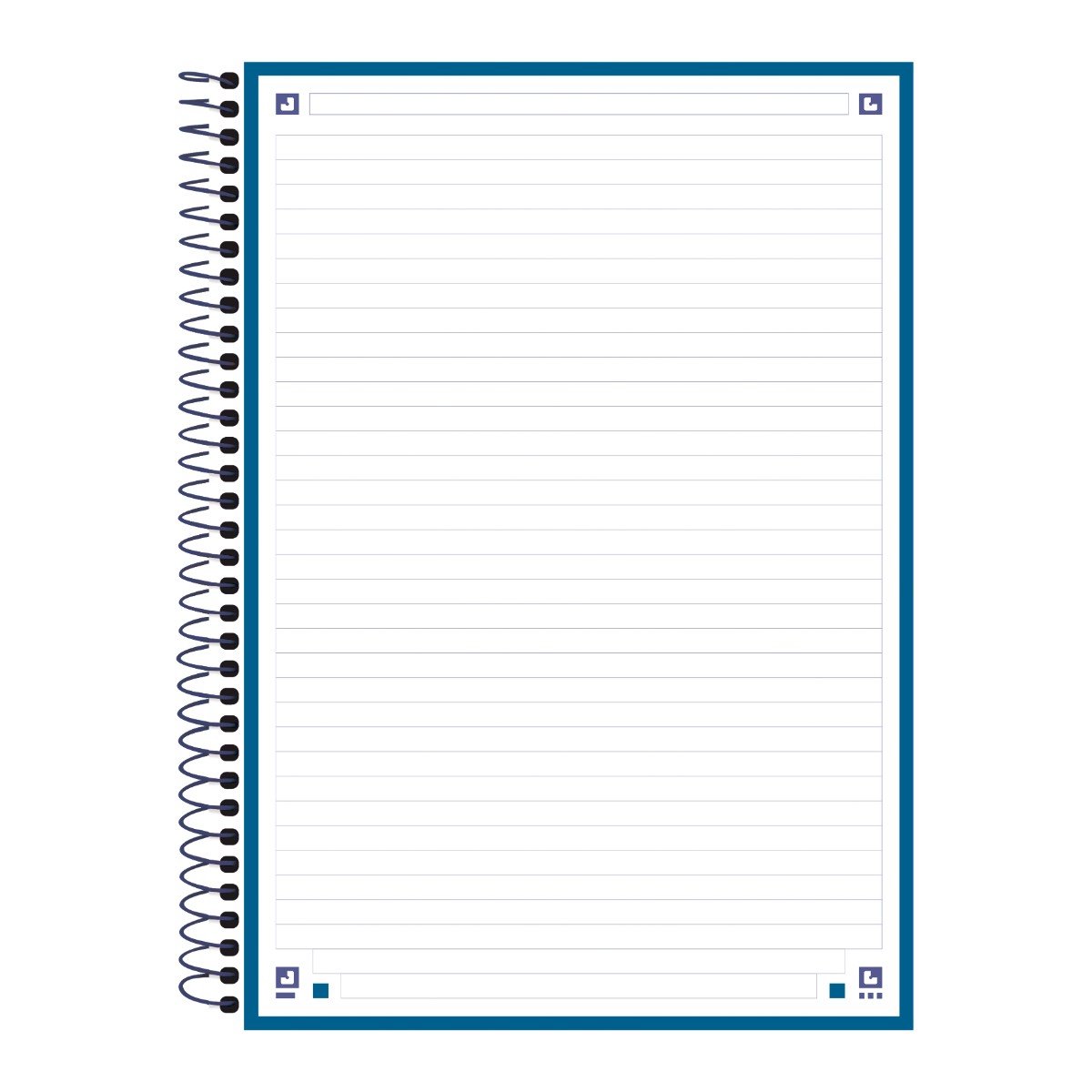 Caderno Universitário Oxford 5 Matérias - 120 Folhas - Azul Oxford