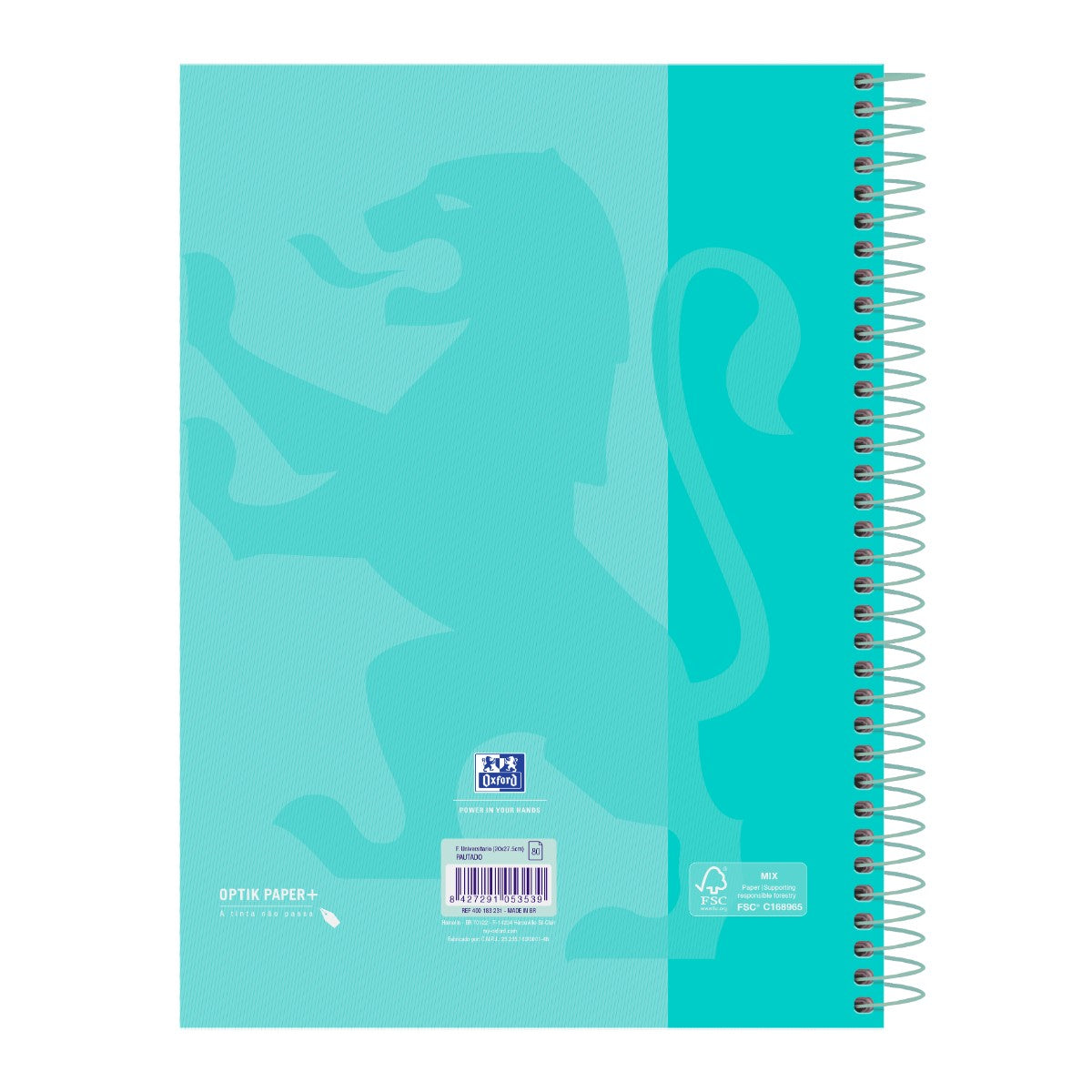 Caderno Universitário Oxford 5 Matérias - 120 Folhas - Ice Mint Livraria Skilo