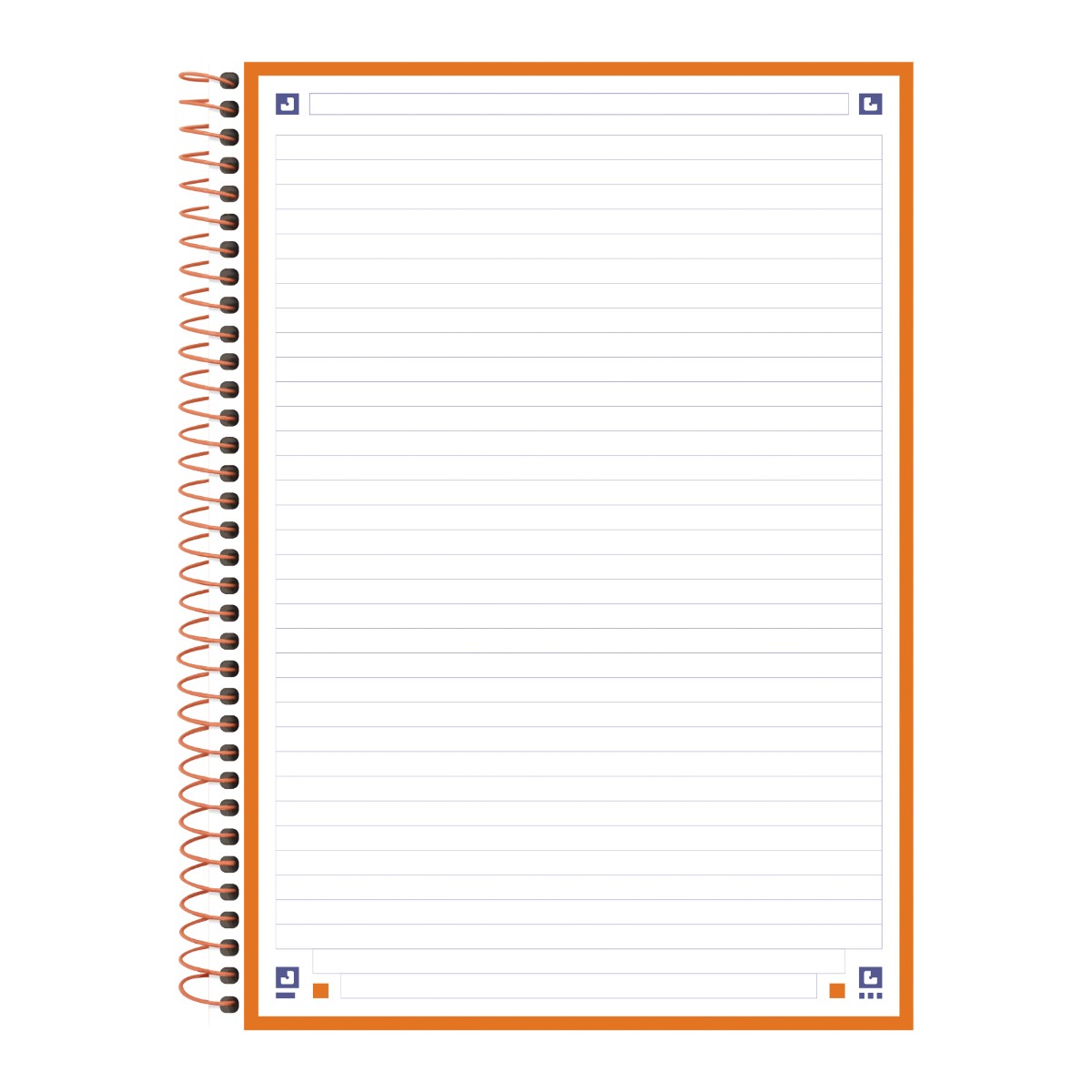 Caderno Universitário Oxford 5 Matérias - 120 Folhas - Laranja Livraria Skilo