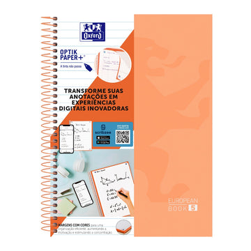 Caderno Universitário Oxford 5 Matérias - 120 Folhas - Peach Livraria Skilo