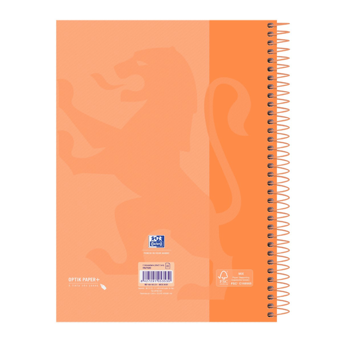 Caderno Universitário Oxford 5 Matérias - 120 Folhas - Peach Livraria Skilo