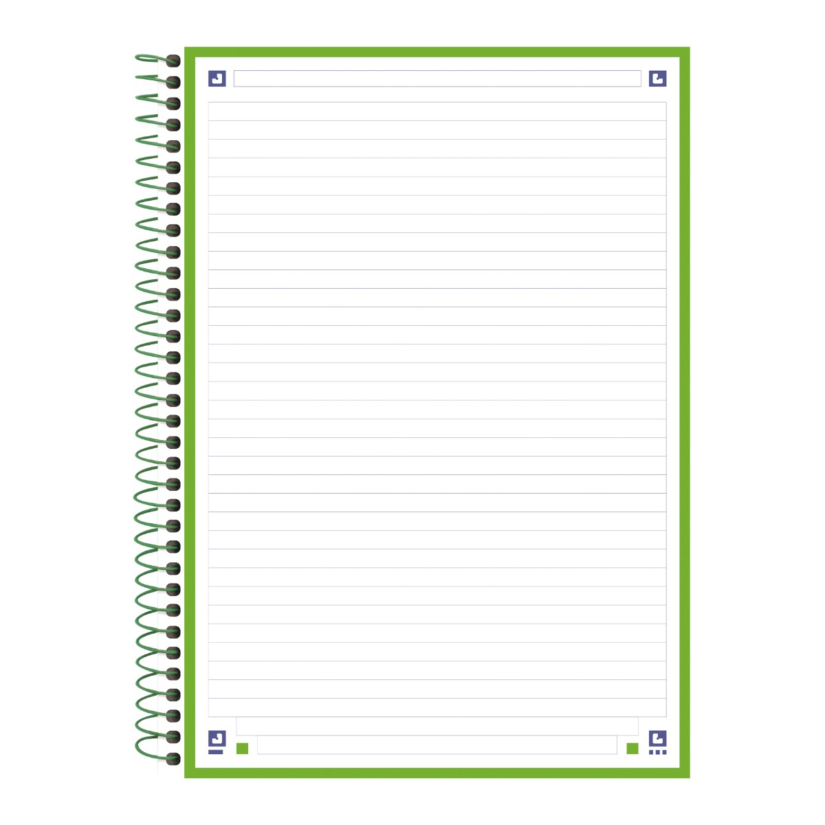 Caderno Universitário Oxford 5 Matérias - 120 Folhas - Verde Oxford