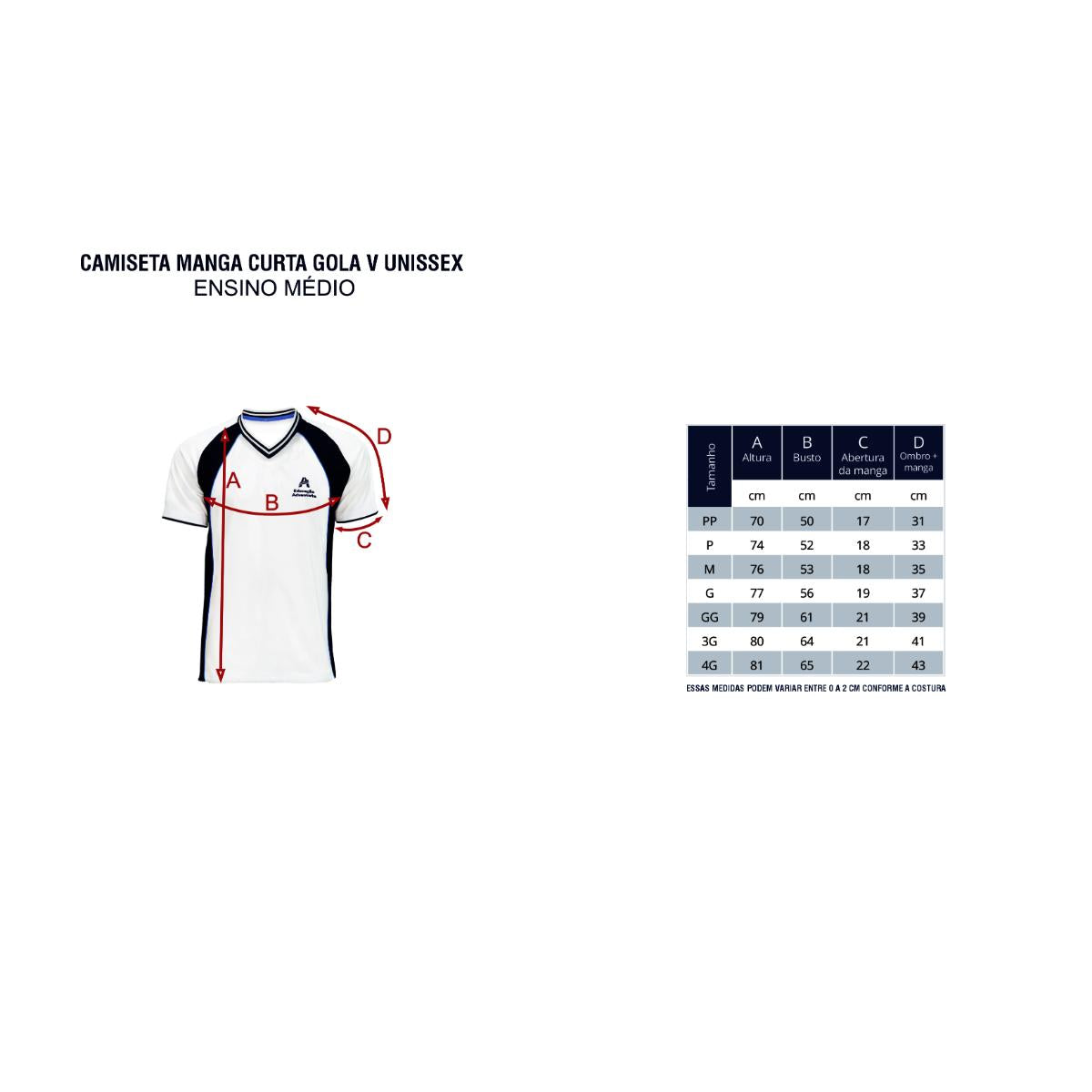 Camisa Polo Unissex - Colegio Adventista - Ensino Medio Livraria Skilo
