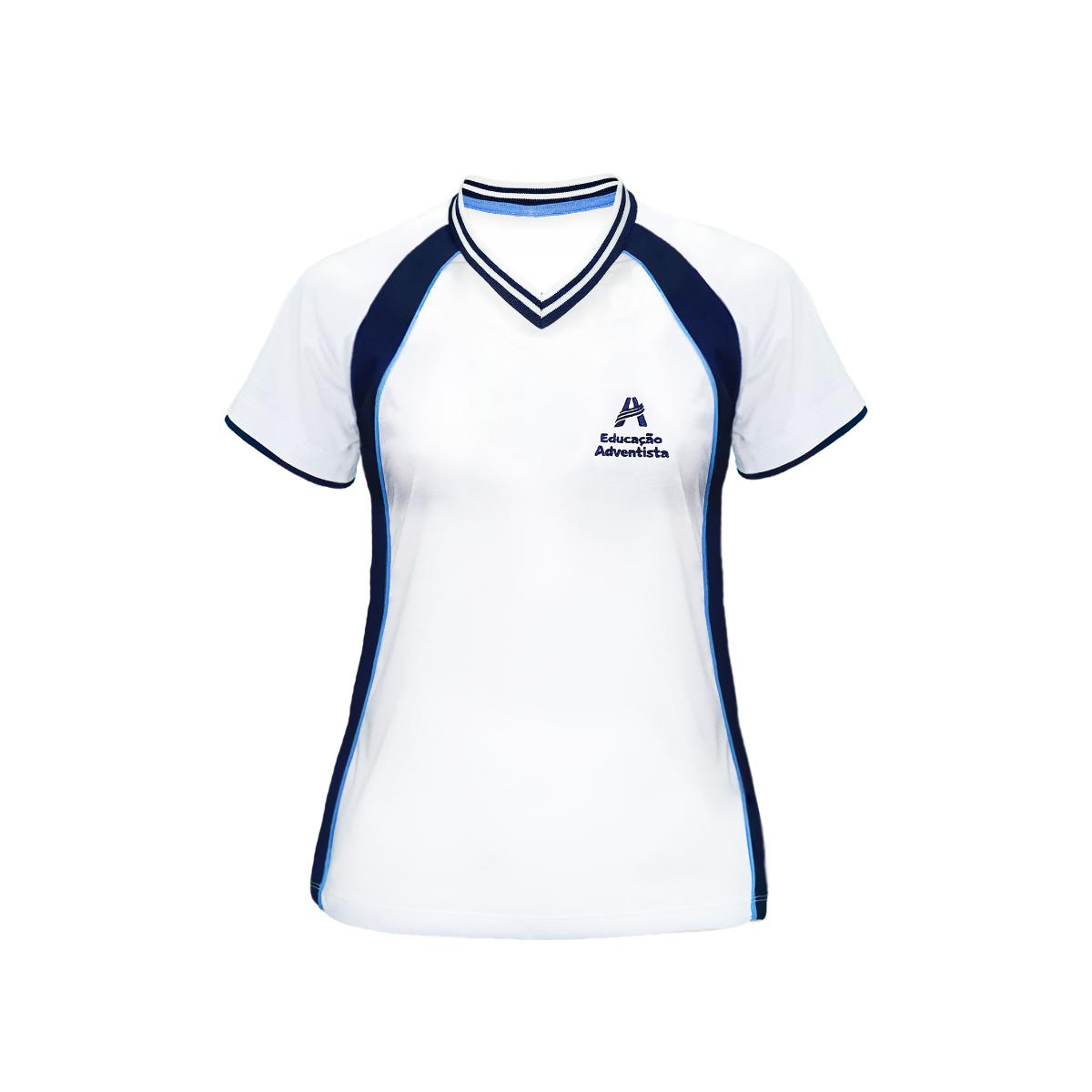 Camiseta Gola V Feminina - Colegio Adventista - Ensino Medio 3G Livraria Skilo