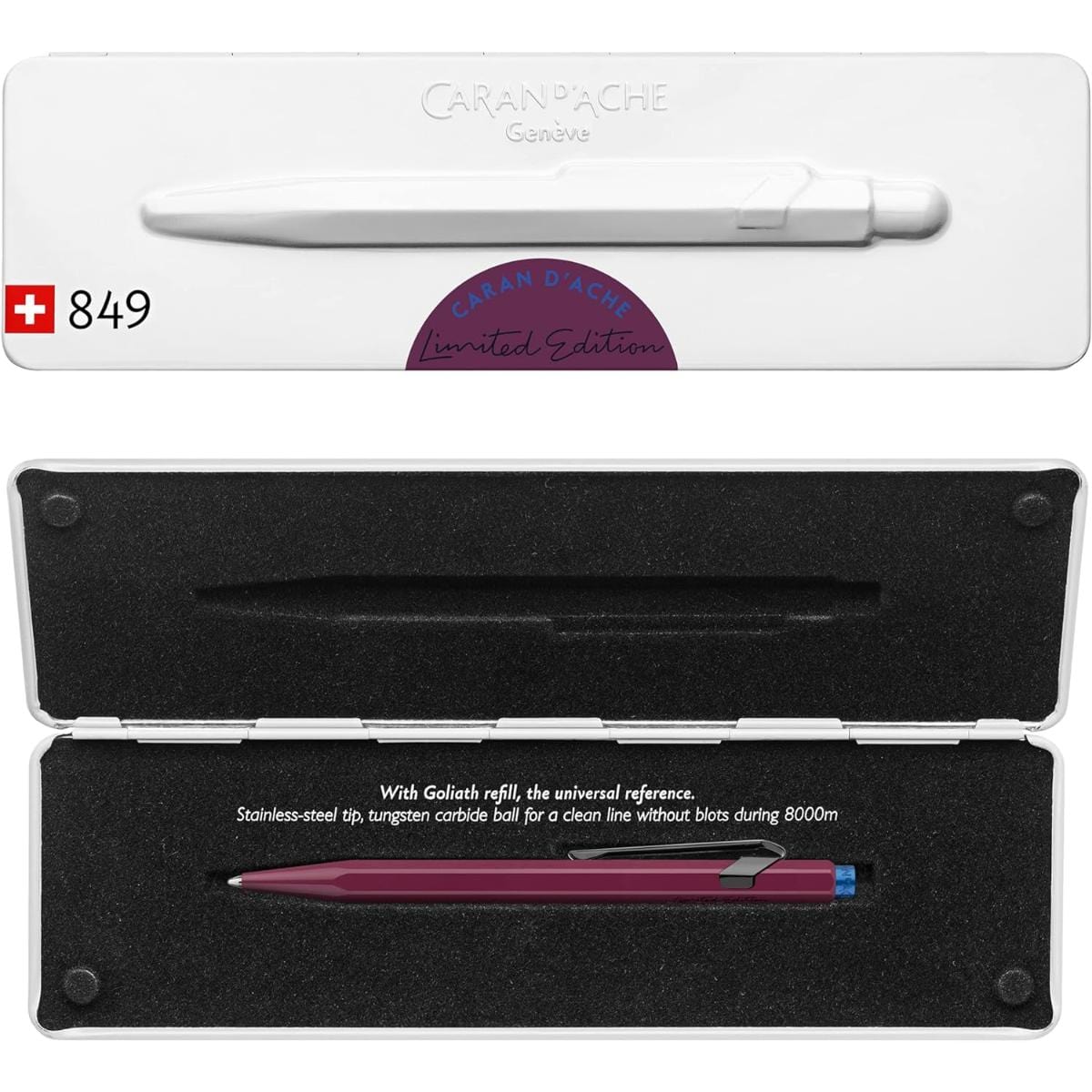 Caneta Caran D´Ache 849 Claim Your Style - Burgundy Caran D´ Ache