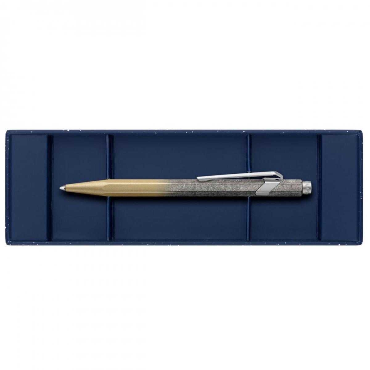 Caneta Caran D´Ache 849 - Gold Cosmic Blue - Esferográfica Caran D´ Ache