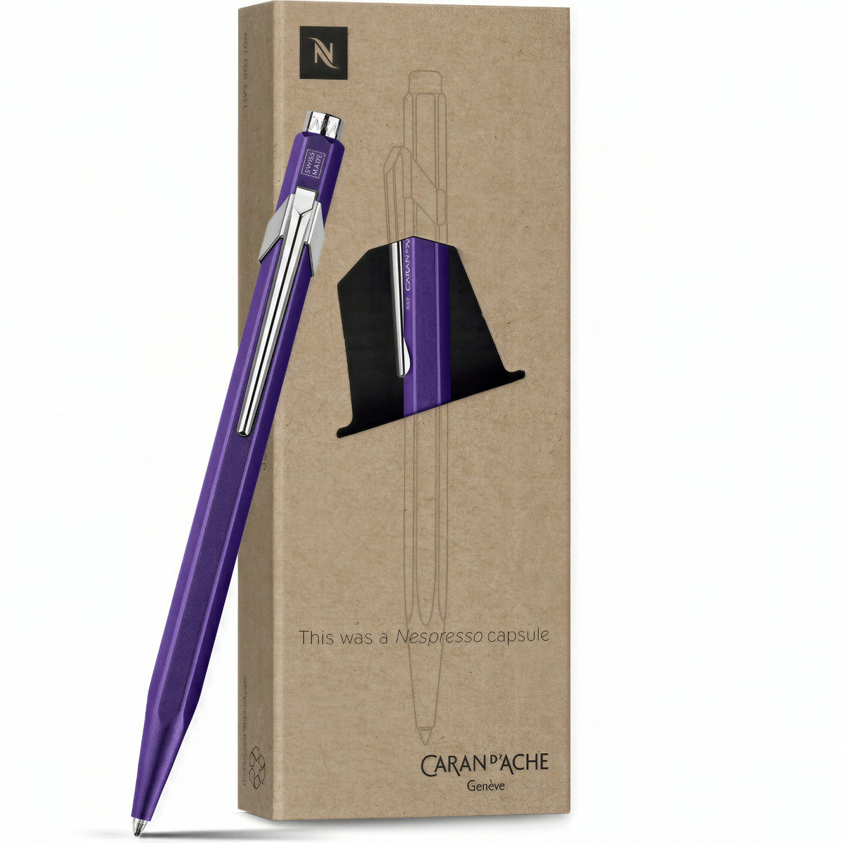 Caneta Caran d'Ache 849 - Nespresso - Violeta - Esferográfica Caran D´ Ache