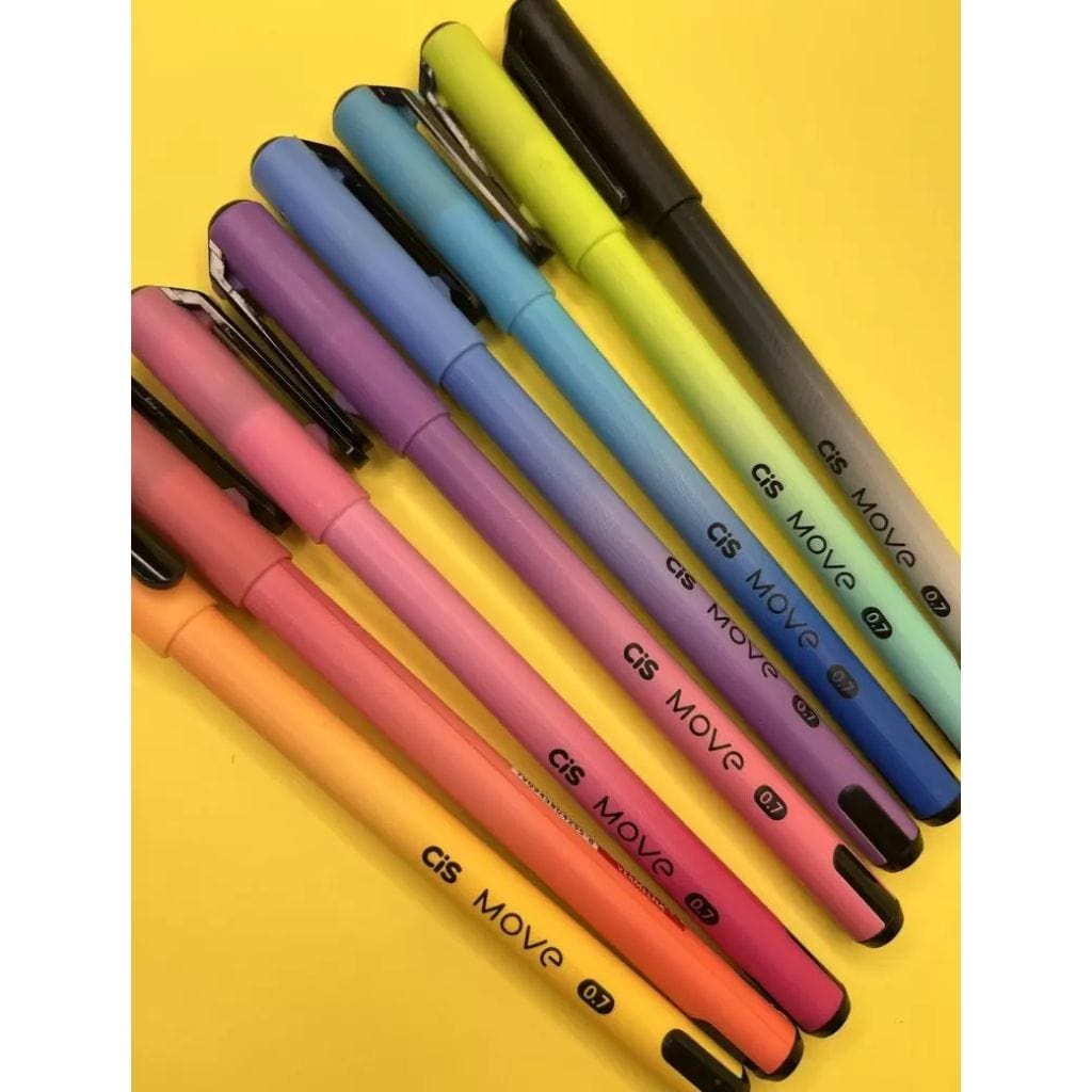 Caneta Cis Move 0,7mm - Estojo com 8 Cores - Esferográfica Cis Graf