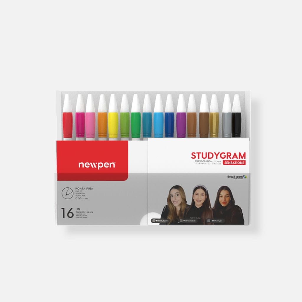 Caneta Clic Sensations Studygram  - Tinta Gel Líquida 0,5mm NewPen