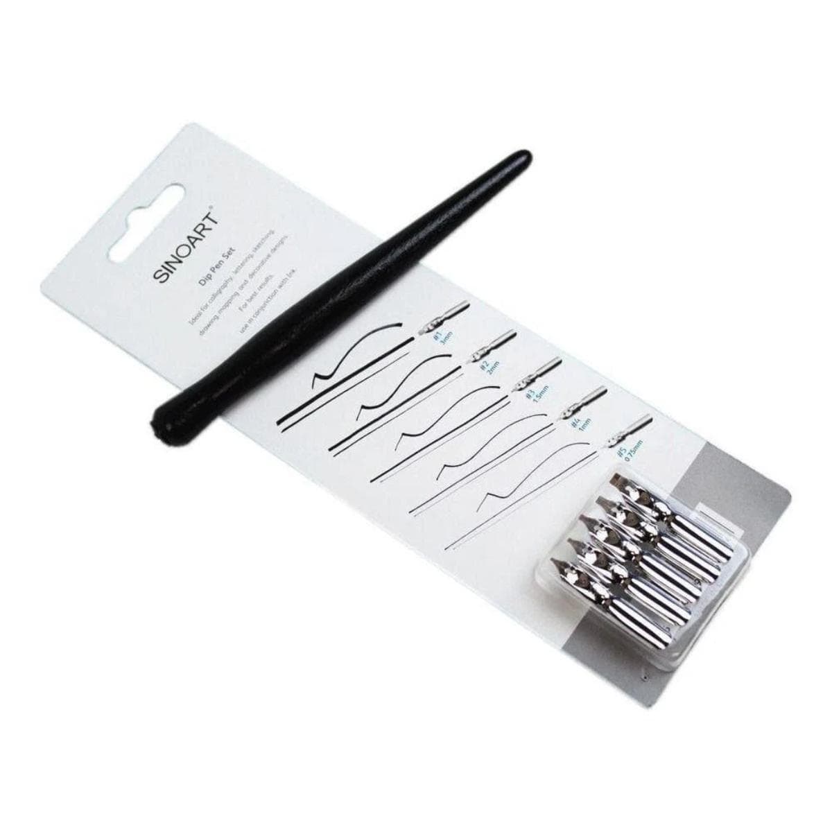 Caneta Dip Pen - Kit Caligrafia - Caneta + 5 Penas Sinoart