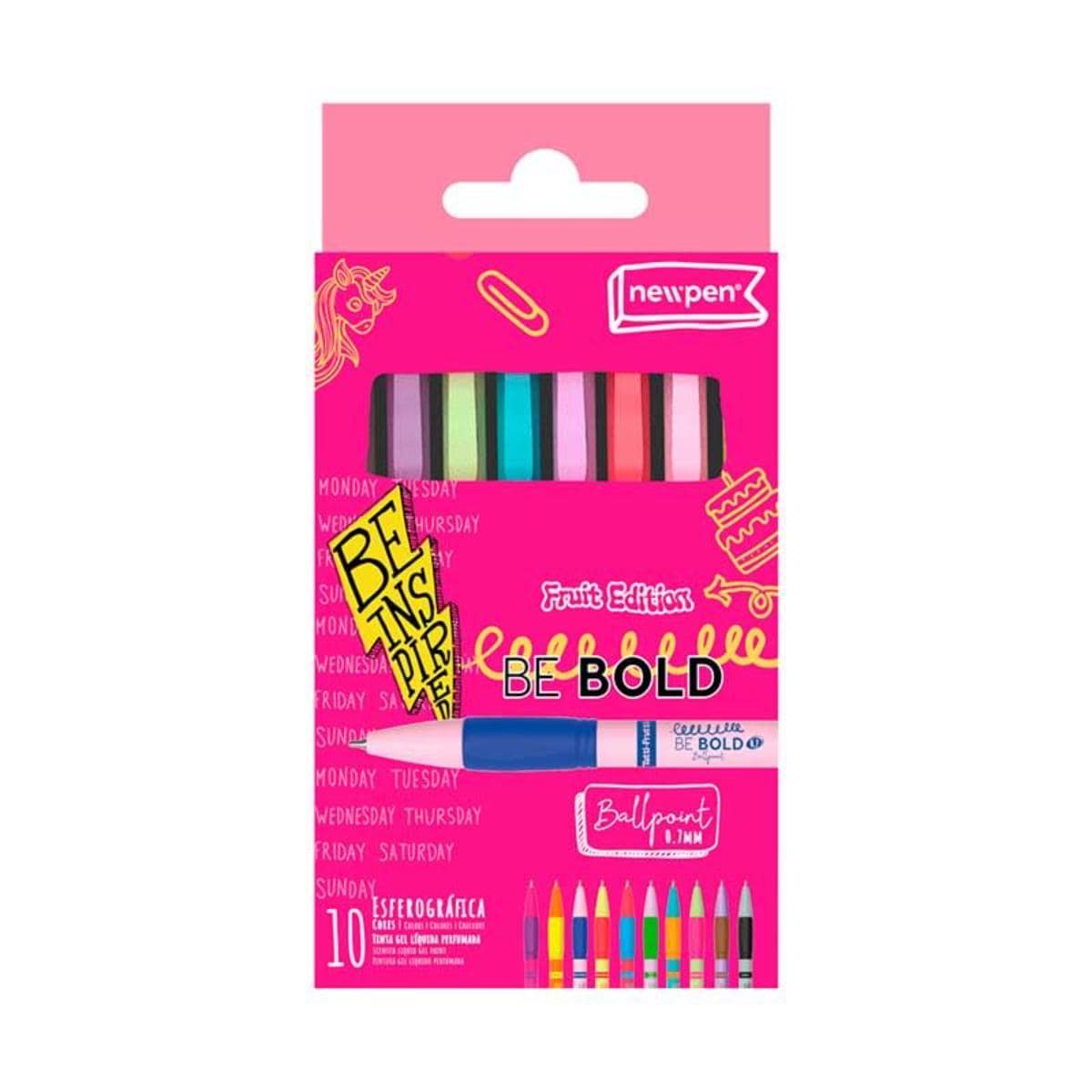 Caneta Esferográfica - Clic Grip Be Bold Perfumada - 10 Cores NewPen