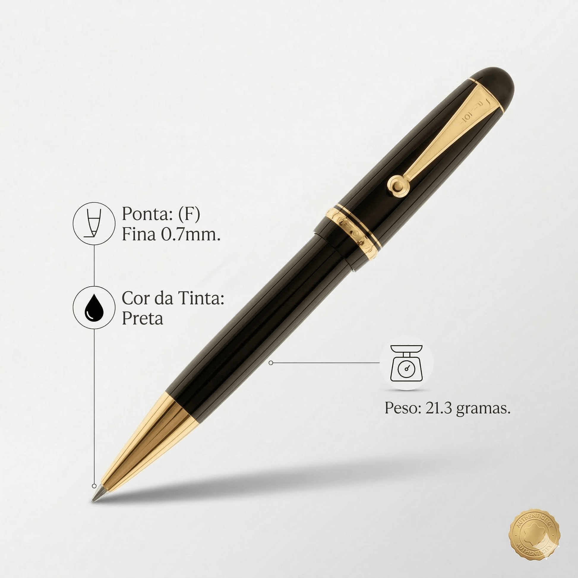 Caneta Esferográfica Pilot Custom 74 - BKK-500R Pilot Caneta Esferográfica