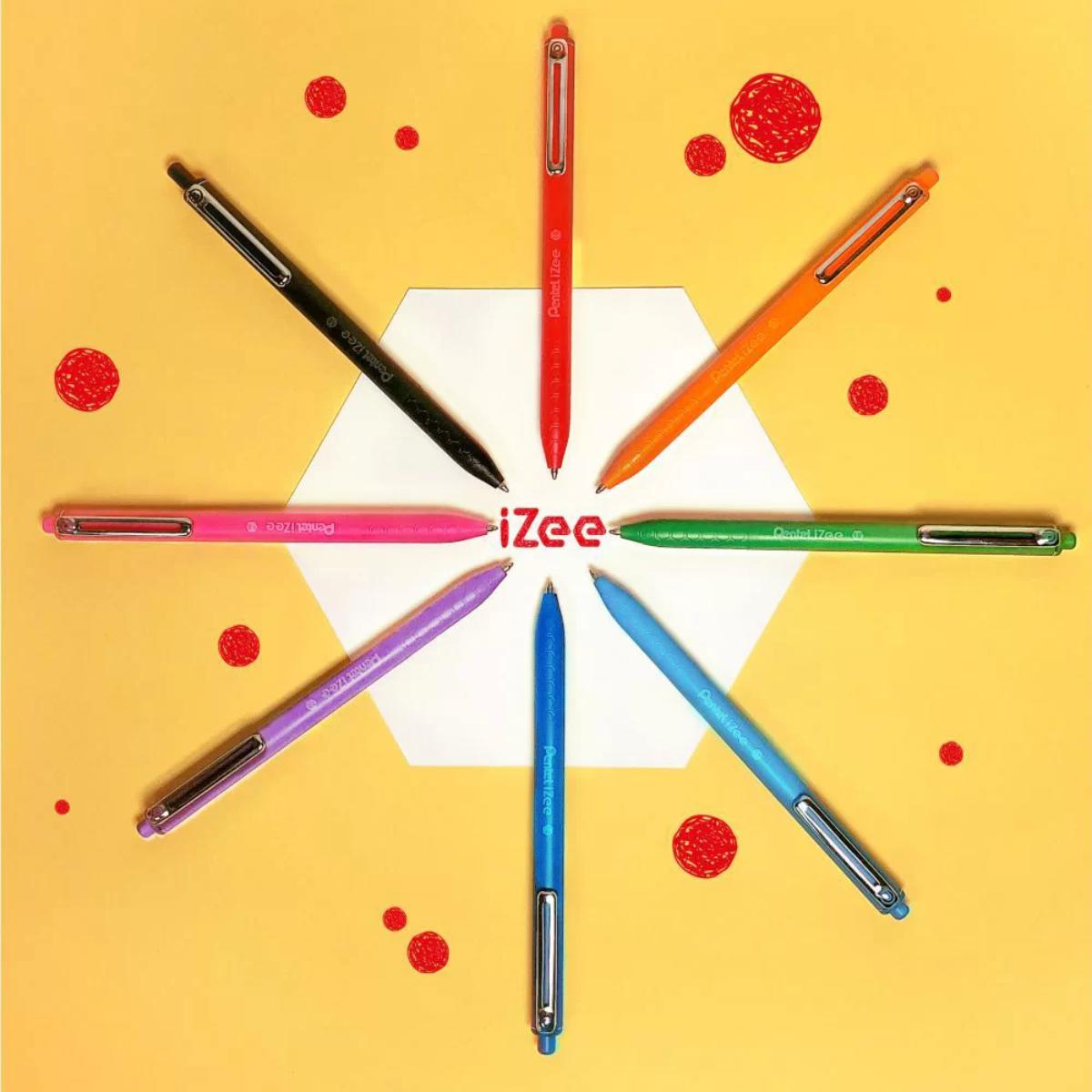 Caneta Esferográfica Retrátil Izee - Preta - 0.7mm Pentel