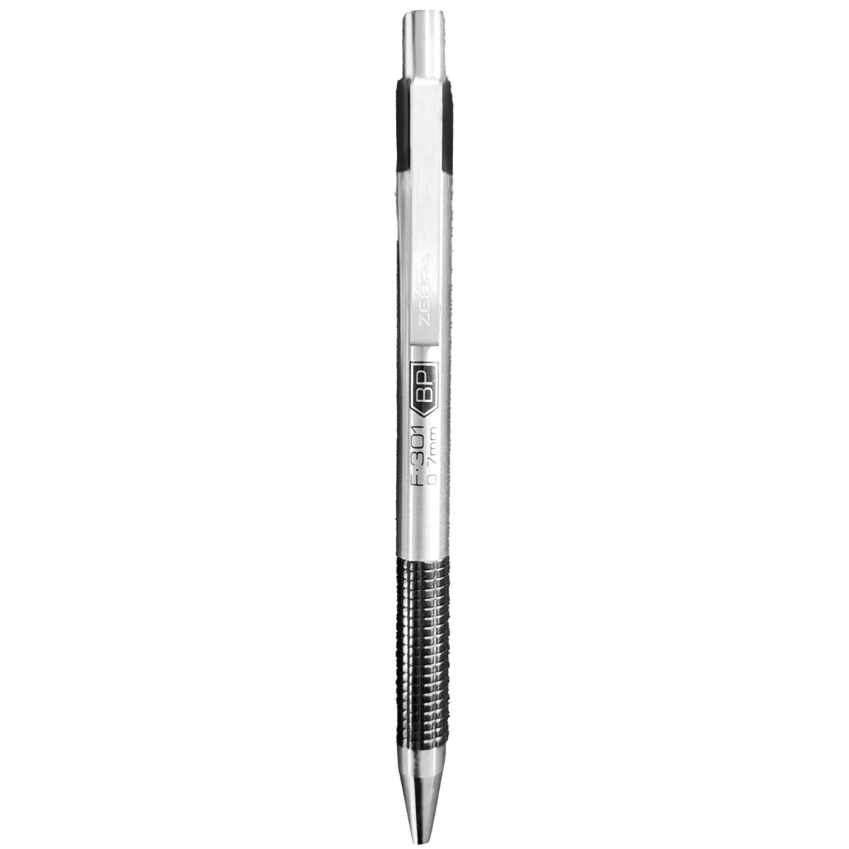 Caneta Esferográfica Zebra F-301 - Silver Zebra