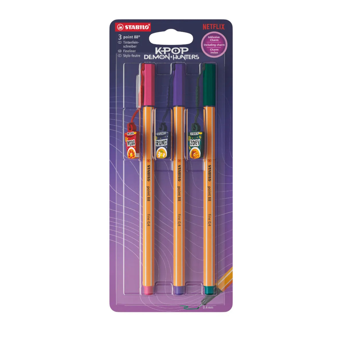 Caneta Fineliner Stabilo Point 88 - Kit com 3 Cores Stabilo