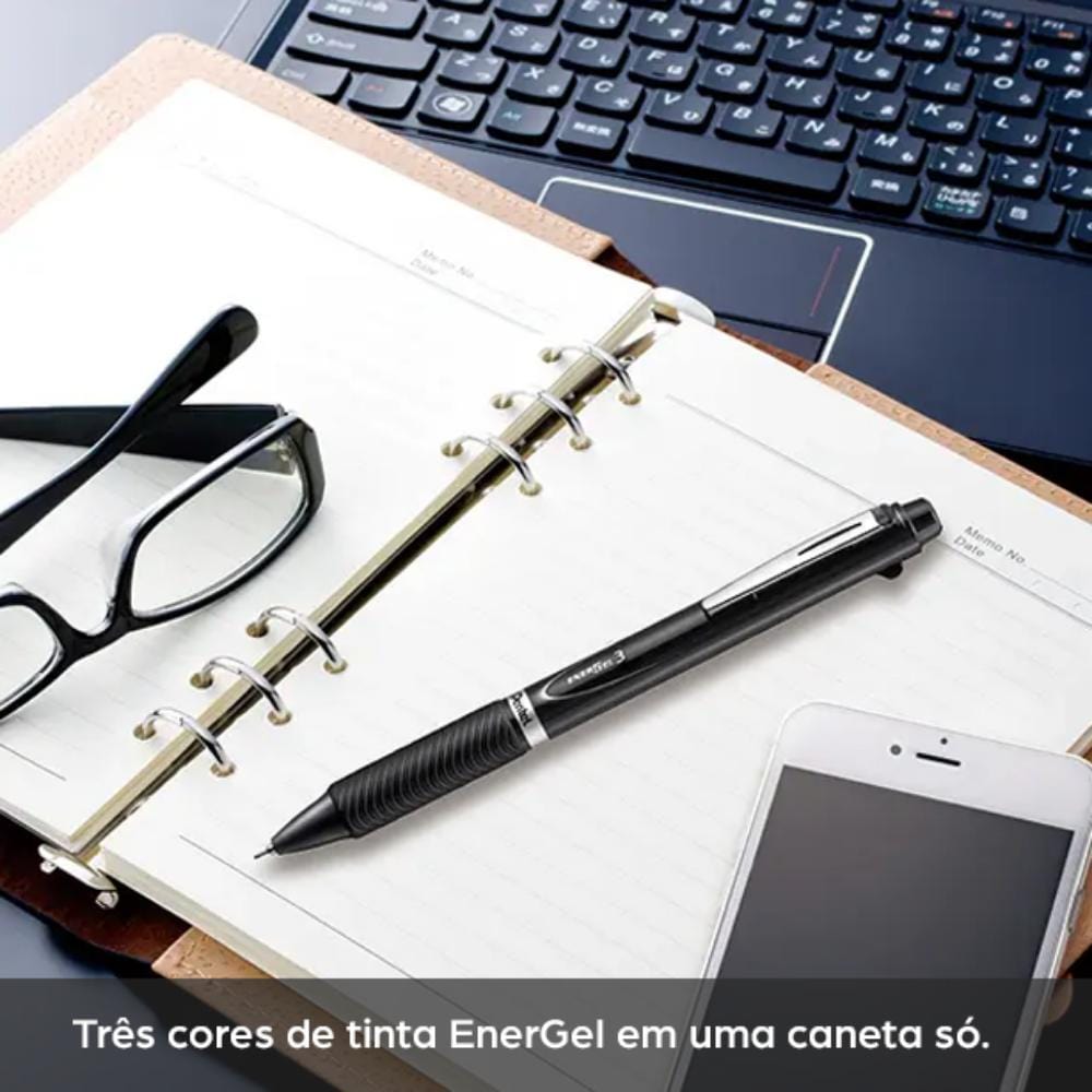 Caneta Gel Pentel Energel  3  MultiColor Pentel