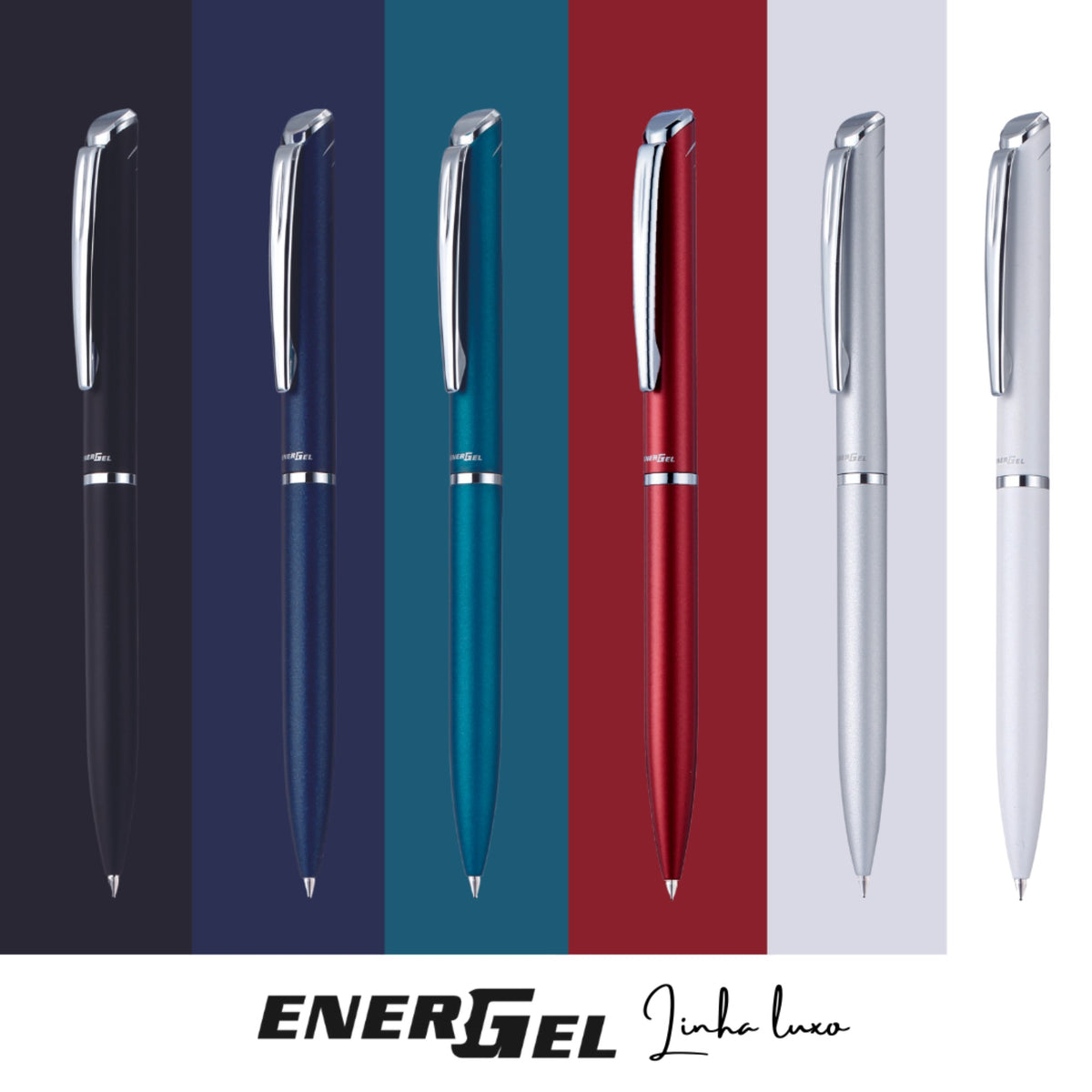 Caneta Gel Pentel EnerGel High Class - Corpo Turquesa - 0.7mm Pentel