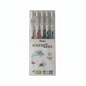 Caneta Gel Pentel Infree 0,5mm - Kit com 5 Cores