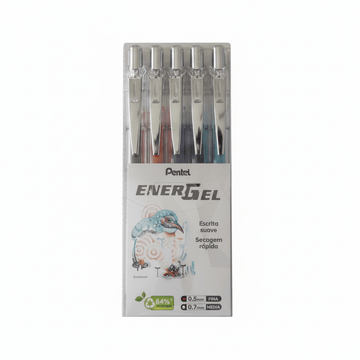 Caneta Gel Pentel Infree 0,5mm - Kit com 5 Cores Pentel