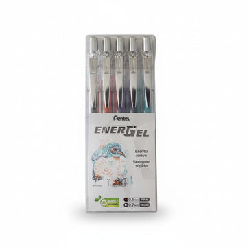 Caneta Gel Pentel Infree 0,7mm - Kit com 5 Cores Pentel