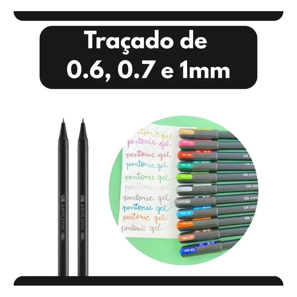 Caneta Gel Pentonic Gel Cis - Estojo 12 Un Livraria Skilo