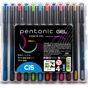 Caneta Gel Pentonic Gel Cis - Estojo 12 Un