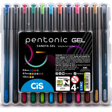 Caneta Gel Pentonic Gel Cis - Estojo 12 Un Livraria Skilo