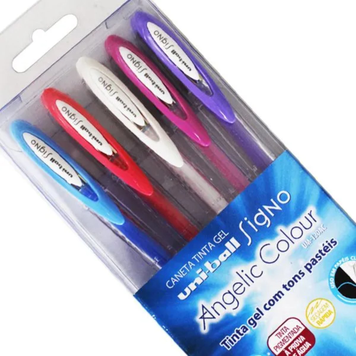 Caneta Gel Uni Ball Signo Angelic Colour - UM-120AC - 5 Cores Uni-Ball