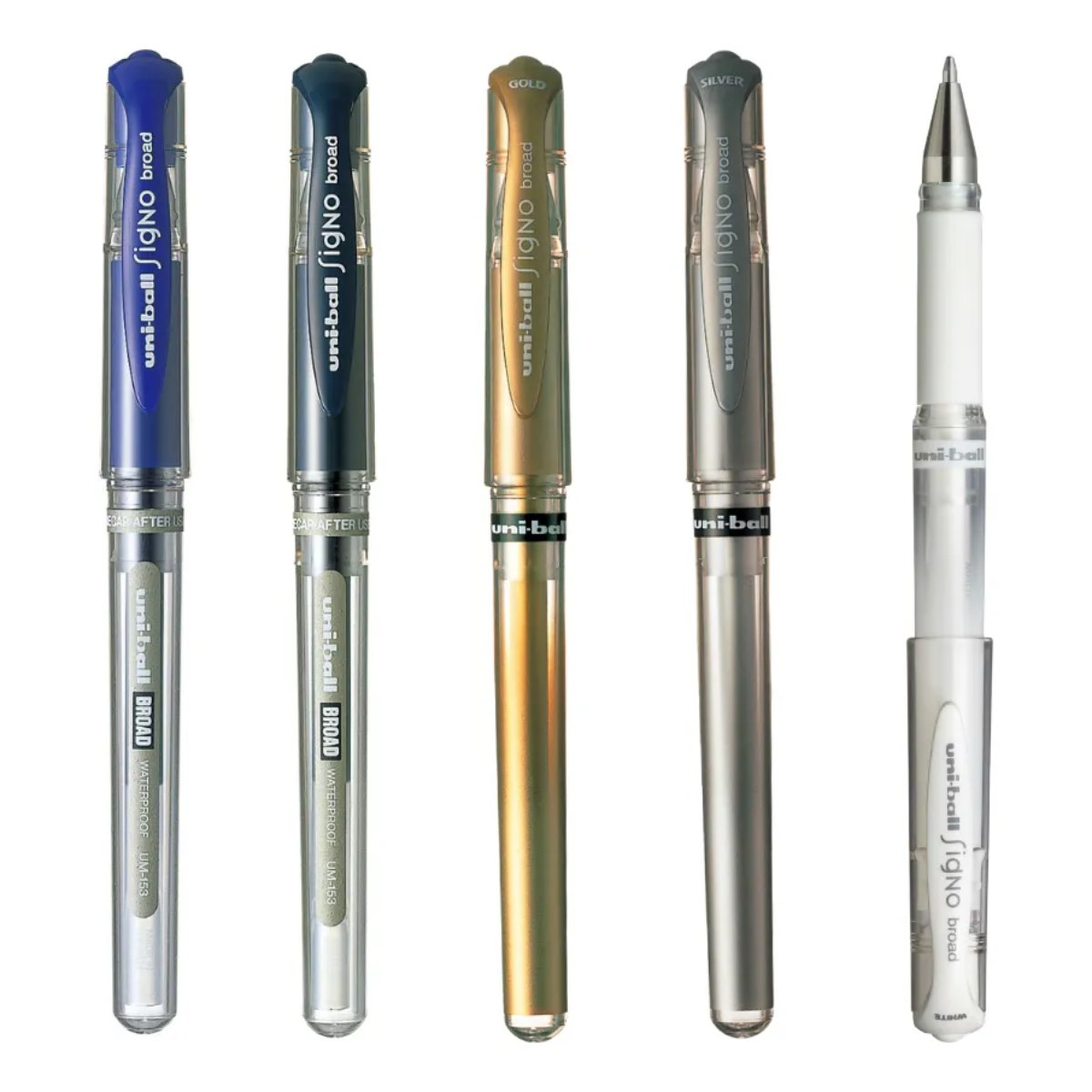 Caneta Gel Uni Ball Signo Broad  UM-153 - 5 Cores 1,0mm Uni-Ball