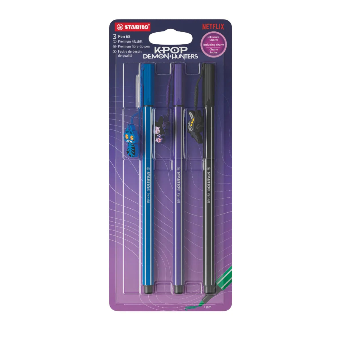 Caneta Hidrográfica Stabilo Pen 68 - Kit com 3 Cores - 6803-1-1 Stabilo
