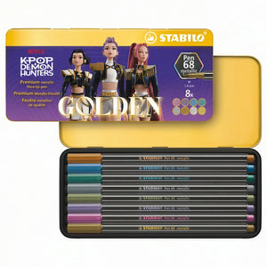Caneta Hidrográfica Stabilo Pen 68 Metallic - Estojo com 8 Cores